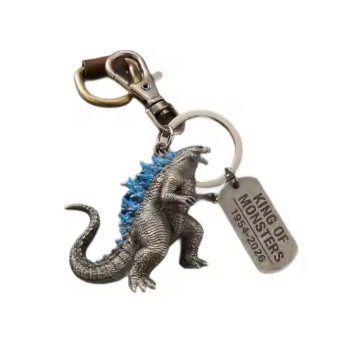 Zilla kaiju metal keychain — detailed monster sculpt by KaijuGlow